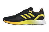 NNEKG Mens Runfalcon 2.0 Running Shoes (Core Black Bright Yellow Semi Solar Gold Size 9 US)