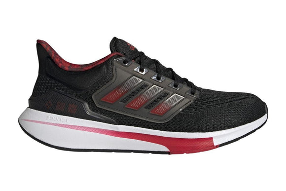 NNEKG Mens EQ21 Run Running Shoe (Core Black Scarlet Cloud White Size 12 US)