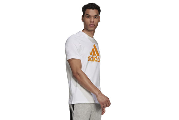 NNEKG Mens Big Logo Jersey T Shirt (White Semi Solar Gold Size L)