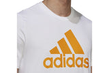 NNEKG Mens Big Logo Jersey T Shirt (White Semi Solar Gold Size L)