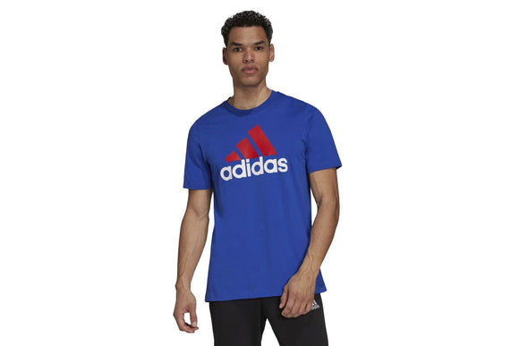 NNEKG Mens Big Logo Jersey T Shirt (Bold Blue Scarlet White Size M)