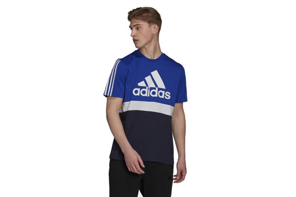 NNEKG Mens Colourblock T Shirt (Bold Blue White Size L)