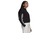 NNEKG Womens Trefoil Moments Cropped Zip Hoodie (Black Size XL)