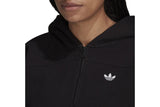 NNEKG Womens Trefoil Moments Cropped Zip Hoodie (Black Size XL)