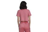 NNEKG Womens Trefoil Moments Cropped T Shirt (Rose Tone Size XL)