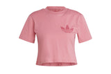 NNEKG Womens Trefoil Moments Cropped T Shirt (Rose Tone Size XL)