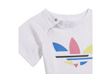 NNEKG Kids Adicolor Short Tee Set (White Red Size 3 6M)
