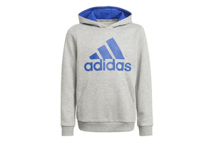 NNEKG Boys Core Sport Inspired Big Logo Hoodie (Medium Grey Heather Bold Blue Size 8 9Y)
