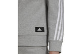 NNEKG Womens Future Icons 3 Stripe Crew Sweatshirt (Medium Grey Heather Size S)
