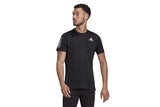 NNEKG Mens Own the Run Tee (Black Reflective Silver Size L)