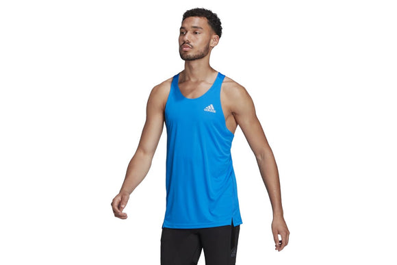 NNEKG Mens Own the Run Singlet (Blue Reflective Silver Size 2XL)