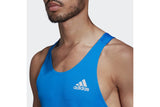 NNEKG Mens Own the Run Singlet (Blue Reflective Silver Size XL)