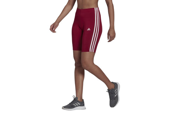 NNEKG Womens 3 Stripe Bike Shorts (Legacy Burgundy White Size S)