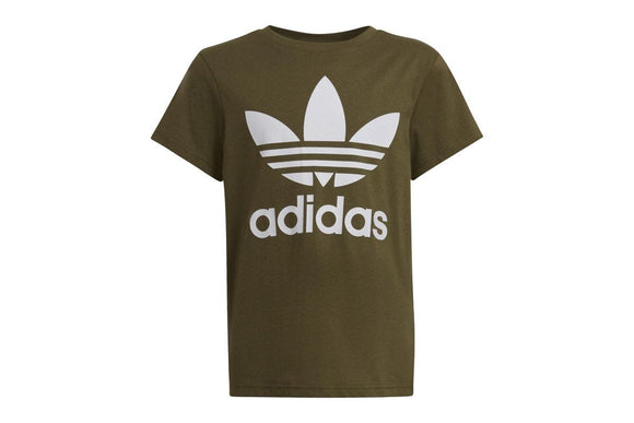 NNEKG Kids Trefoil Tee (Focus Olive White Size 8 9Y)