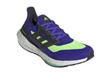 NNEKG Mens Ultraboost 21 Shoes (Sonic Ink Black Screaming Green Size 9.5 US)