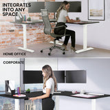NNEMB Corner Standing Desk-173x173cm-Sit to Stand Up Electric Height Adjustable-Black/White