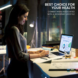 NNEMB Corner Standing Desk-173x173cm-Sit to Stand Up Electric Height Adjustable-Walnut Style/Black