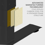 NNEMB Corner Standing Desk-173x173cm-Sit to Stand Up Electric Height Adjustable-Walnut Style/Black