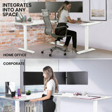 NNEMB Corner Standing Desk-173x173cm-Sit to Stand Up Electric Height Adjustable-White