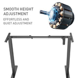 NNEMB Sit/Stand Desk Frame-58 x 90-135cm-72-118cm Height Adjustable-70kg Load-Black