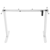 NNEMB Single Motor Sit/Stand Desk Frame-58 x 90-135cm-72-118cm Height Adjustable-70kg Load-White