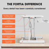 NNEMB Desk Riser 77cm Wide Adjustable Sit to Stand for Dual Monitor-Keyboard-Laptop-White