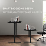 NNEMB Sit Stand Standing Desk-120x60cm-72-118cm Height Adjustable-70kg Load-Black/Black Frame