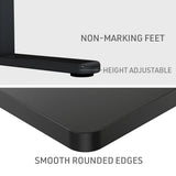 NNEMB Sit Stand Standing Desk-120x60cm-72-118cm Height Adjustable-70kg Load-Black/Black Frame