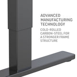 NNEMB Sit To Stand Up Standing Desk-140x60cm-72-118cm Electric Height Adjustable-70kg Load-Black/Black Frame