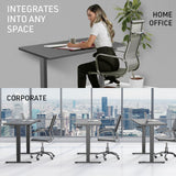 NNEMB Sit To Stand Up Standing Desk-140x60cm-72-118cm Electric Height Adjustable-70kg Load-Black/Black Frame