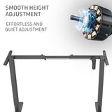 NNEMB Sit To Stand Up Standing Desk-140x60cm-72-118cm Electric Height Adjustable-70kg Load-Black/Black Frame