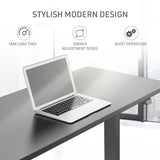 NNEMB Sit To Stand Up Standing Desk-140x60cm-72-118cm Electric Height Adjustable-70kg Load-Black/Black Frame