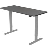 NNEMB Sit Stand Standing Desk-120x60cm-72-118cm Height Adjustable-70kg Load-Black/Silver Frame