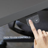 NNEMB Sit Stand Standing Desk-120x60cm-72-118cm Height Adjustable-70kg Load-Black/Silver Frame