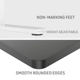 NNEMB Sit Stand Standing Desk-120x60cm-72-118cm Height Adjustable-70kg Load-Black style/White Frame