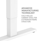 NNEMB Sit To Stand Up Standing Desk-140x60cm-72-118cm Electric Height Adjustable-70kg Load-Black/White Frame