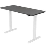 NNEMB Sit To Stand Up Standing Desk-140x60cm-72-118cm Electric Height Adjustable-70kg Load-Black/White Frame