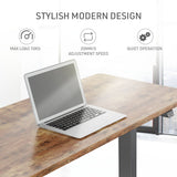 NNEMB Sit Stand Standing Desk-120x60cm-72-118cm Height Adjustable-70kg Load-Oak style/Black Frame