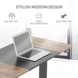 NNEMB Sit To Stand Up Standing Desk-120x60cm-72-118cm Electric Height Adjustable-70kg Rated-Oak Style/Black Frame