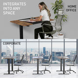 NNEMB Sit To Stand Up Standing Desk-120x60cm-72-118cm Electric Height Adjustable-70kg Rated-Oak Style/Black Frame