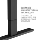 NNEMB Sit To Stand Up Standing Desk-120x60cm-72-118cm Electric Height Adjustable-70kg Rated-Oak Style/Black Frame