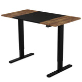NNEMB Sit To Stand Up Standing Desk-120x60cm-72-118cm Electric Height Adjustable-70kg Rated-Oak Style/Black Frame
