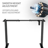 NNEMB Sit To Stand Up Standing Desk-120x60cm-72-118cm Electric Height Adjustable-70kg Rated-Oak Style/Black Frame