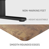 NNEMB Sit To Stand Up Standing Desk-120x60cm-72-118cm Electric Height Adjustable-70kg Rated-Oak Style/Black Frame