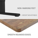 NNEMB Sit To Stand Up Standing Desk-140x60cm-72-118cm Electric Height Adjustable-70kg Load-Oak Style/Black Frame
