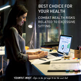 NNEMB Sit To Stand Up Standing Desk-140x60cm-72-118cm Electric Height Adjustable-70kg Rated-Oak Style/Black Frame