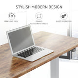 NNEMB Sit To Stand Up Standing Desk-120x60cm-72-118cm Electric Height Adjustable-70kg Load-Oak Style/Silver Frame