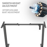 NNEMB Sit To Stand Up Standing Desk-120x60cm-72-118cm Electric Height Adjustable-70kg Load-Walnut Style/Black Frame