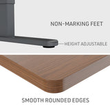 NNEMB Sit To Stand Up Standing Desk-120x60cm-72-118cm Electric Height Adjustable-70kg Load-Walnut Style/Black Frame