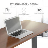 NNEMB Sit To Stand Up Standing Desk-140x60cm-72-118cm Electric Height Adjustable-70kg Load-Walnut Style/Black Frame